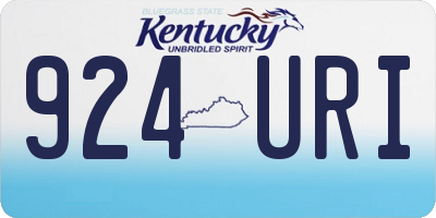 KY license plate 924URI