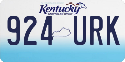 KY license plate 924URK