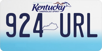 KY license plate 924URL
