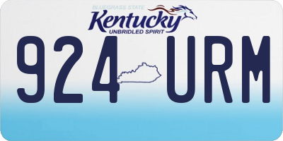 KY license plate 924URM