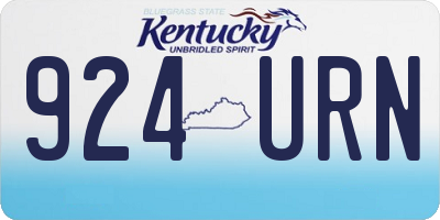 KY license plate 924URN