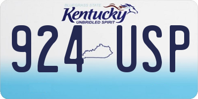 KY license plate 924USP