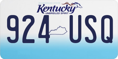KY license plate 924USQ