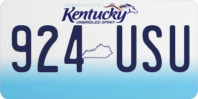 KY license plate 924USU
