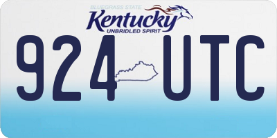 KY license plate 924UTC