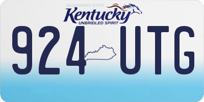 KY license plate 924UTG