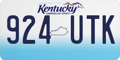 KY license plate 924UTK