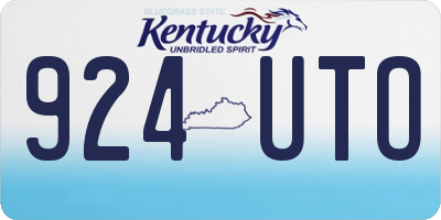 KY license plate 924UTO
