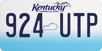 KY license plate 924UTP
