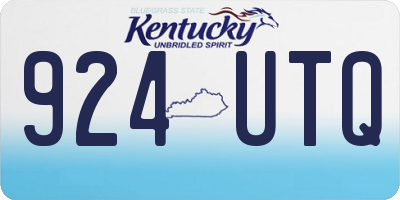 KY license plate 924UTQ