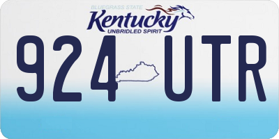 KY license plate 924UTR