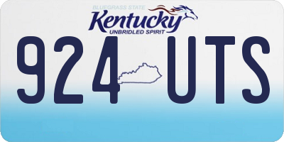 KY license plate 924UTS