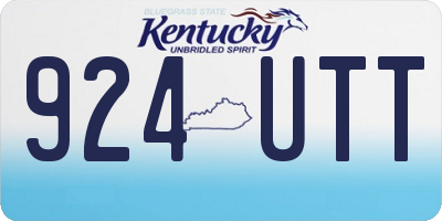 KY license plate 924UTT
