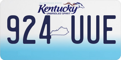 KY license plate 924UUE