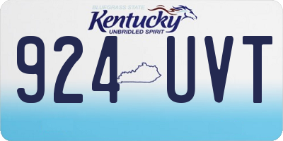 KY license plate 924UVT