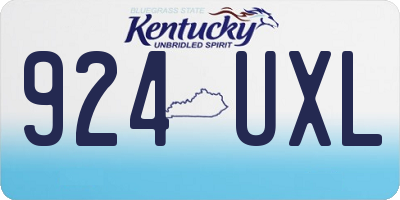 KY license plate 924UXL