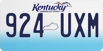 KY license plate 924UXM