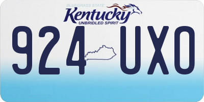 KY license plate 924UXO