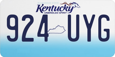 KY license plate 924UYG