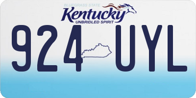 KY license plate 924UYL