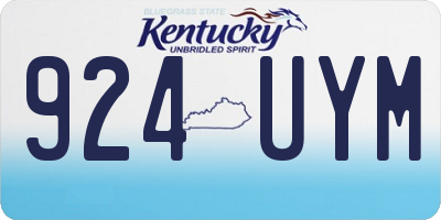 KY license plate 924UYM