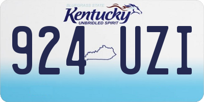 KY license plate 924UZI