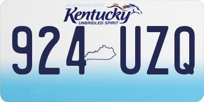 KY license plate 924UZQ