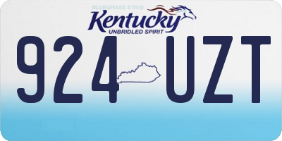 KY license plate 924UZT