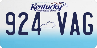 KY license plate 924VAG