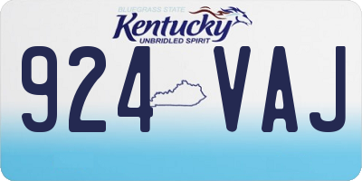 KY license plate 924VAJ