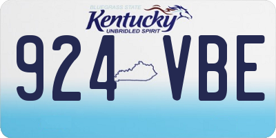 KY license plate 924VBE