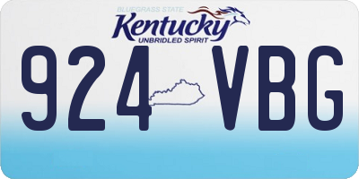 KY license plate 924VBG