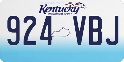 KY license plate 924VBJ
