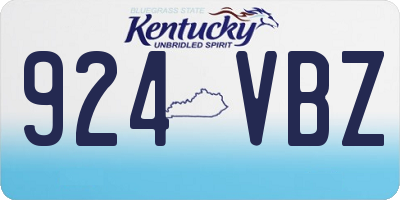 KY license plate 924VBZ