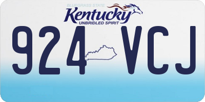 KY license plate 924VCJ
