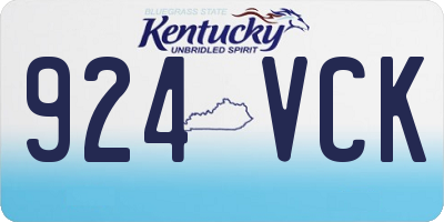 KY license plate 924VCK