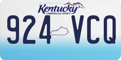 KY license plate 924VCQ