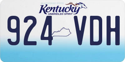 KY license plate 924VDH
