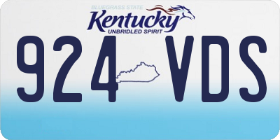 KY license plate 924VDS
