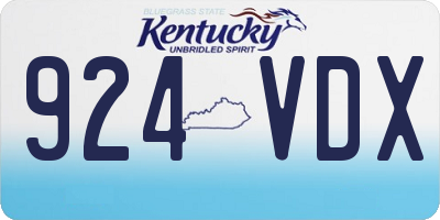 KY license plate 924VDX