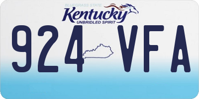 KY license plate 924VFA