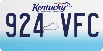 KY license plate 924VFC