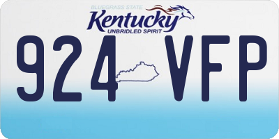 KY license plate 924VFP