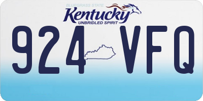 KY license plate 924VFQ