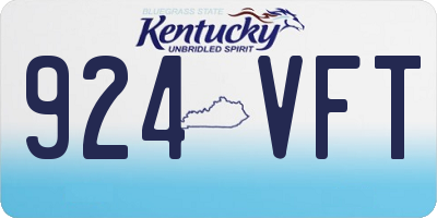 KY license plate 924VFT