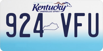 KY license plate 924VFU