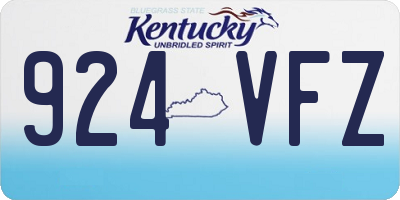 KY license plate 924VFZ