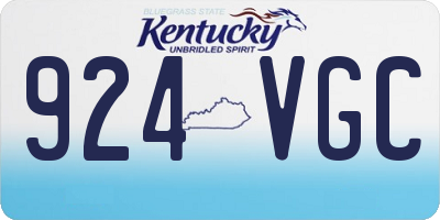 KY license plate 924VGC