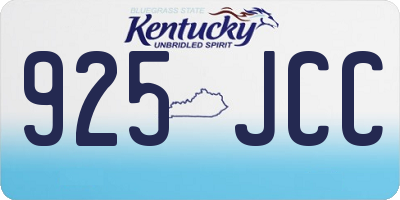 KY license plate 925JCC