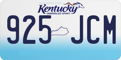 KY license plate 925JCM